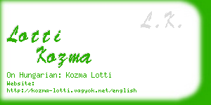 lotti kozma business card